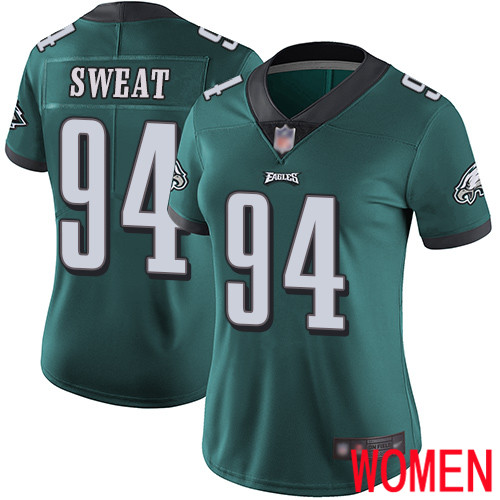 Women Philadelphia Eagles #94 Josh Sweat Midnight Green Team Color Vapor Untouchable NFL Jersey Limited Player->women nfl jersey->Women Jersey